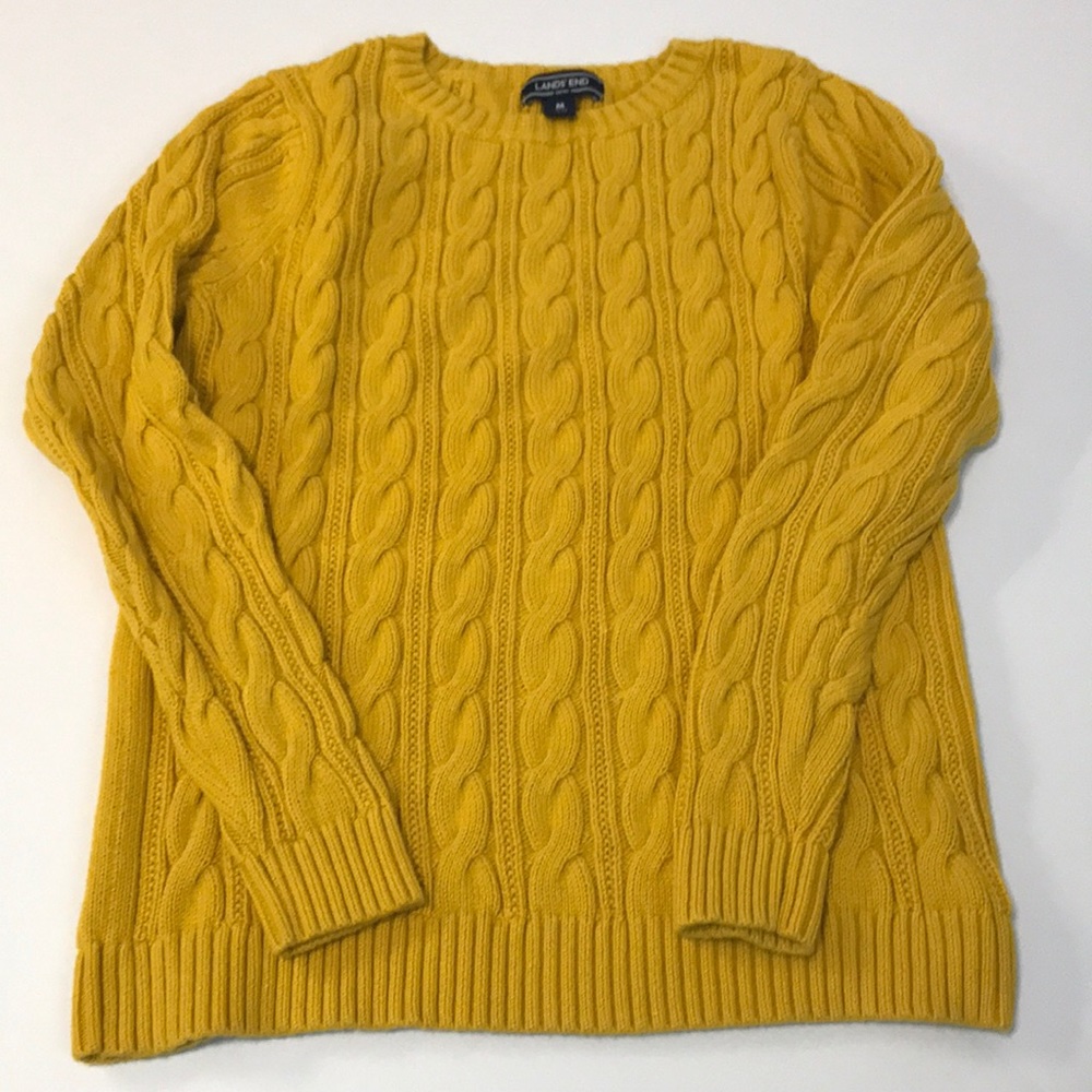 Lands End Cable Knit Sweater size M